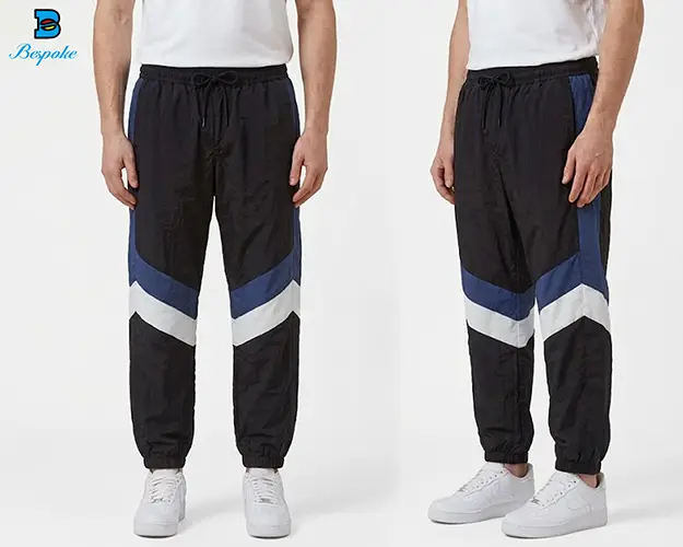 Custom Retro Color-Block Windbreaker Track Pants