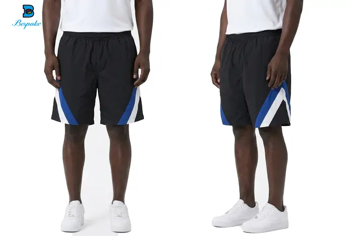 Custom Retro Color-Block Nylon Track Shorts