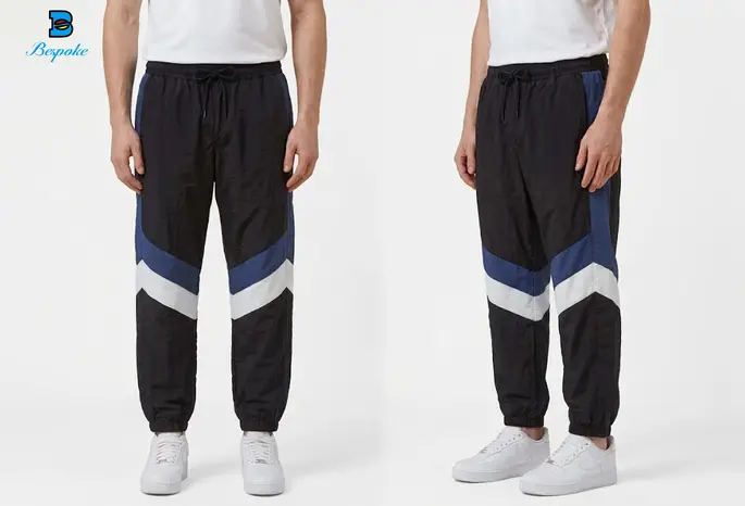 Custom Retro Color-Block Windbreaker Track Pants
