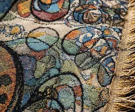 All-over jacquard tapestry texture