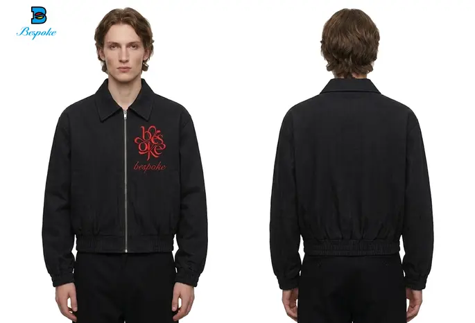 Custom Zip-Up Workwear Harrington Jacket
