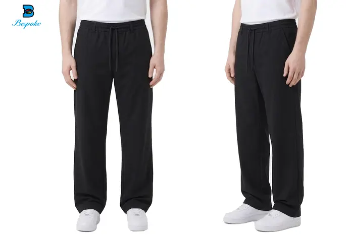 Custom Straight-Leg Elastic Waist Casual Trousers