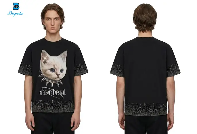 Custom Rhinestone Graphic Heavyweight T-Shirt