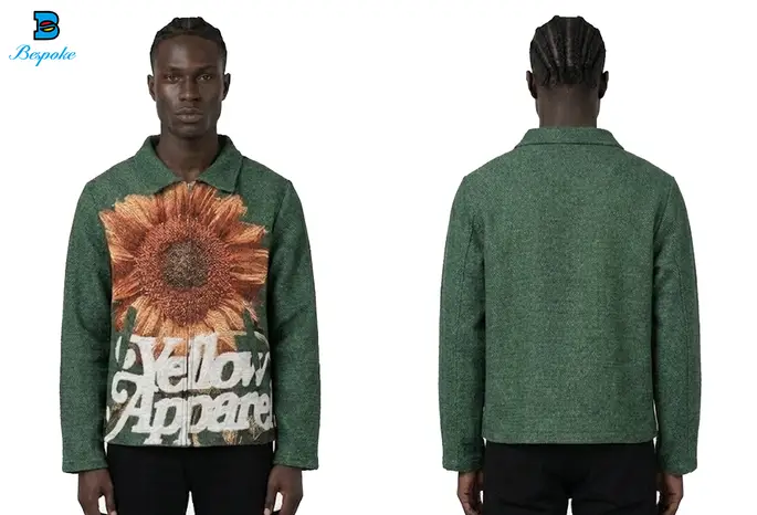 Custom Heavyweight Woven Tapestry Zip-Up Jacket
