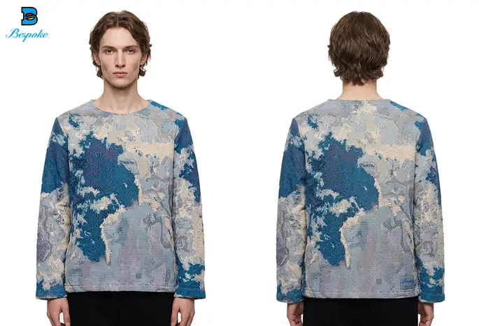 Custom Heavyweight Woven Tapestry Crewneck Sweatshirt