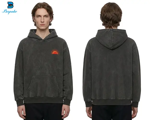 Custom Acid Wash Oversized Fleece Hoodie