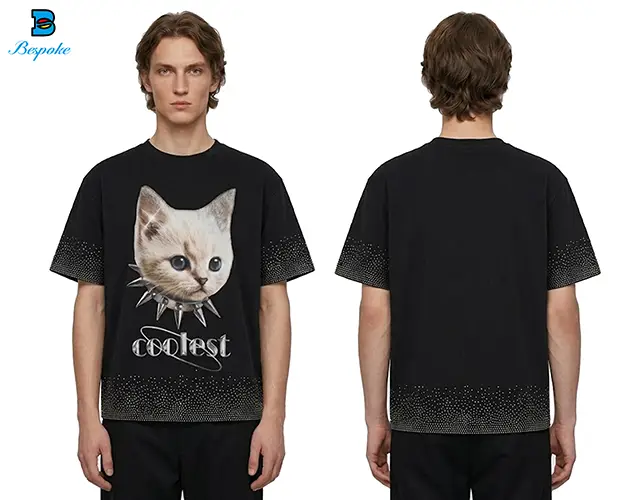 Custom Rhinestone Graphic Heavyweight T-Shirt