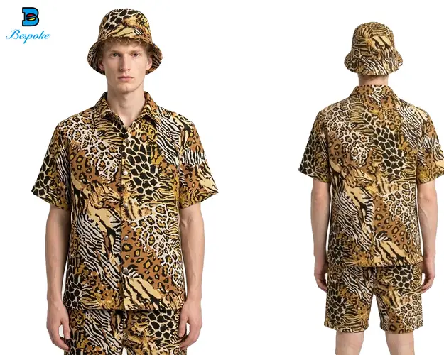 Custom Heavyweight Woven Tapestry Short-Sleeve Shirt Set