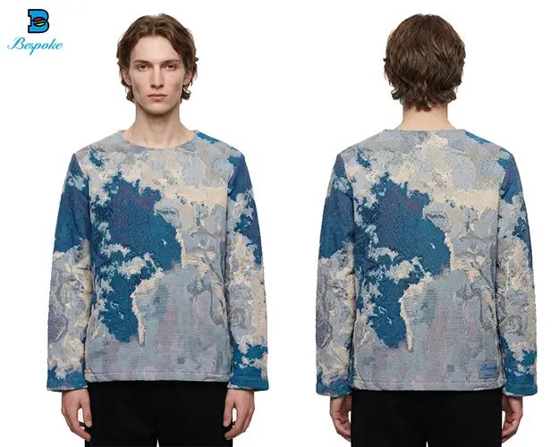 Custom Heavyweight Woven Tapestry Crewneck Sweatshirt