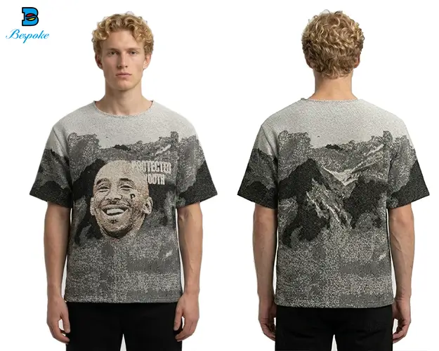 Custom Heavyweight Woven Tapestry Short-Sleeve T-Shirt