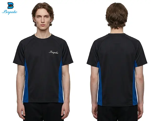 Custom Contrast Panel Short-Sleeve Athletic T-Shirt