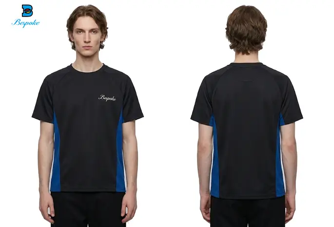 Custom Contrast Panel Short-Sleeve Athletic T-Shirt