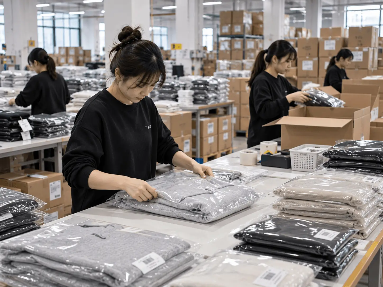 Apparel Packing Line in a Modern Warehouse (1)