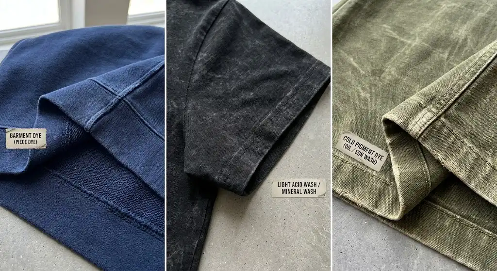 Garment Dye vs. Acid Wash vs. Cold Pigment: Sourcing the Right Vintage Aesthetic for Streetwear